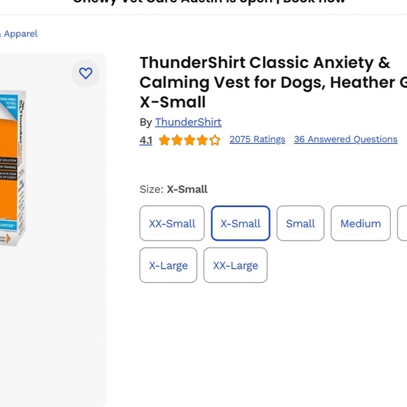 Thundershirt Anxiety Calming Vest for Dogs - NEW in box - Size XS - Picture 2 of 5